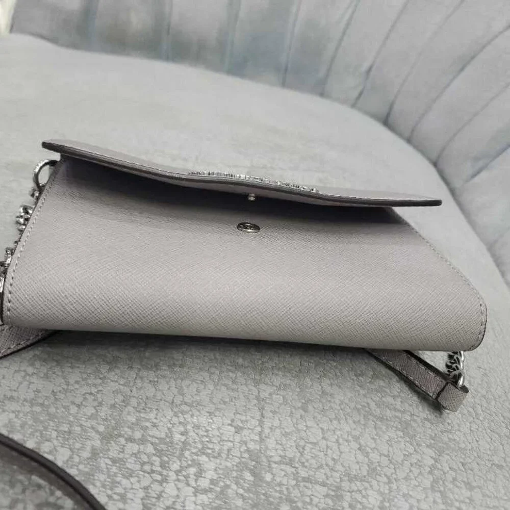 Michael Kors Gray Chain Accent Crossbody Handbag - Stylish & Chic OS - Picture 6 of 6